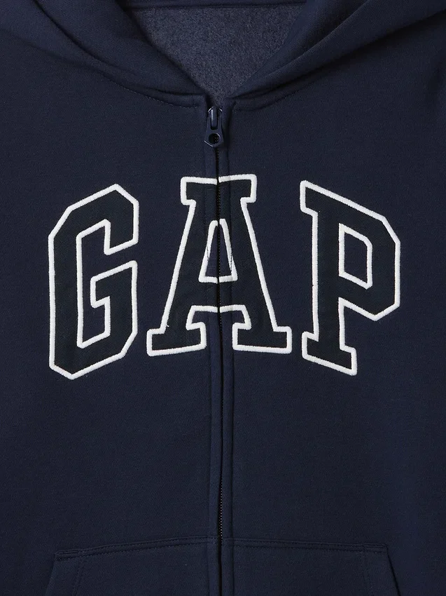 Sudadera con capucha y cremallera para niño con logotipo Vintagesoft