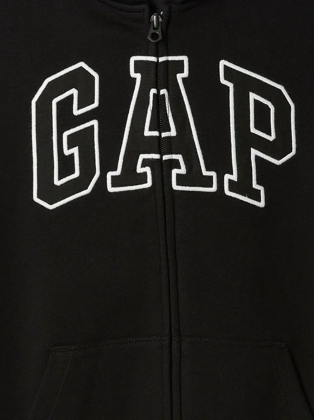 Sudadera con capucha y cremallera para niño con logotipo Vintagesoft