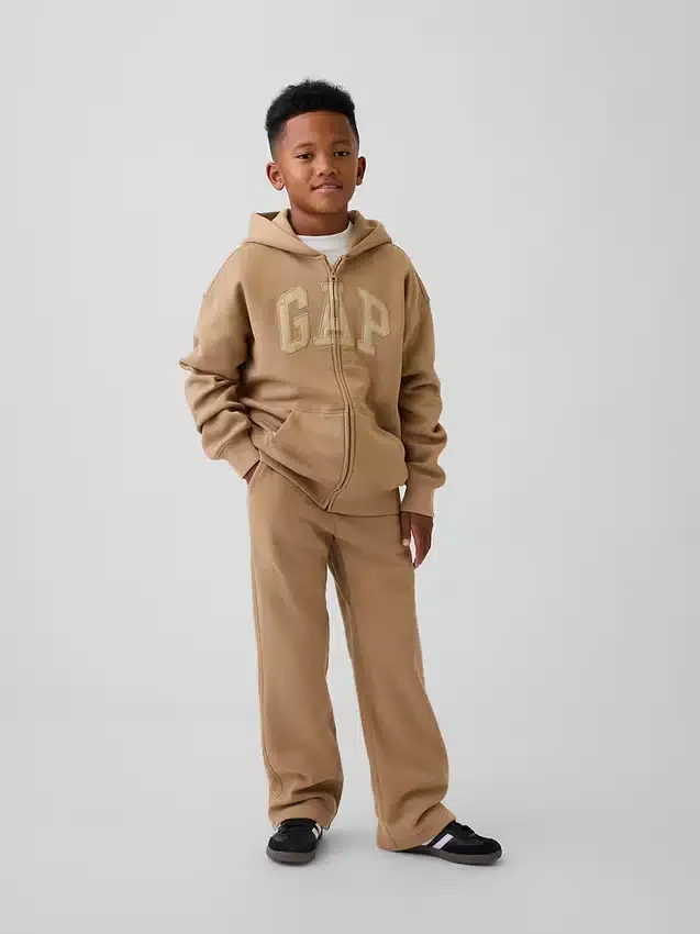 Sudadera con capucha y cremallera para niño con logotipo Vintagesoft