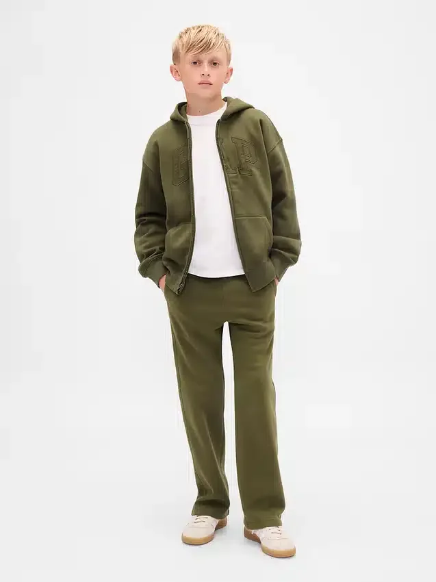 Sudadera con capucha y cremallera para niño con logotipo Vintagesoft