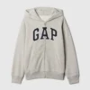 Sudadera con capucha y cremallera para niño con logotipo Vintagesoft