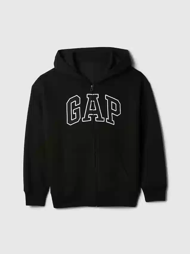 Sudadera con capucha y cremallera para niño con logotipo Vintagesoft