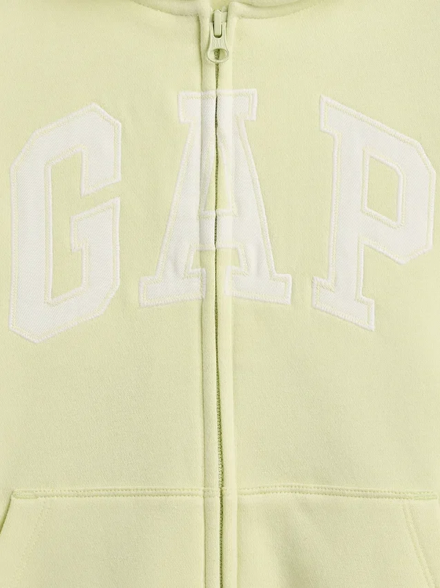 Sudadera con capucha y cremallera para niño con logotipo Vintagesoft