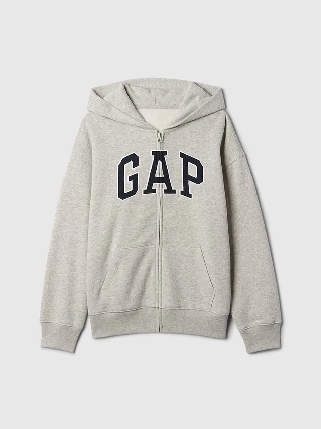 Sudadera con capucha y cremallera para niño con logotipo Vintagesoft