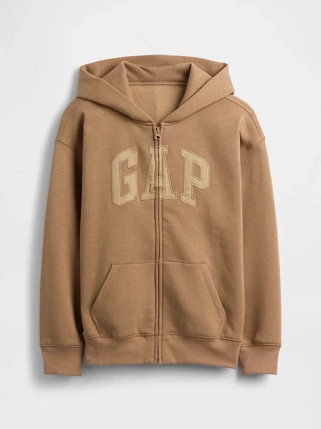 Sudadera con capucha y cremallera para niño con logotipo Vintagesoft