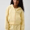 Sudadera con capucha y cremallera para niño Vintagesoft Relaxed con ribete de encaje