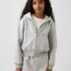 Sudadera con capucha y cremallera para niño Vintagesoft Relaxed con ribete de encaje