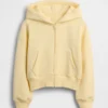 Sudadera con capucha y cremallera para niño Vintagesoft Relaxed con ribete de encaje