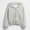 Sudadera con capucha y cremallera para niño Vintagesoft Relaxed con ribete de encaje