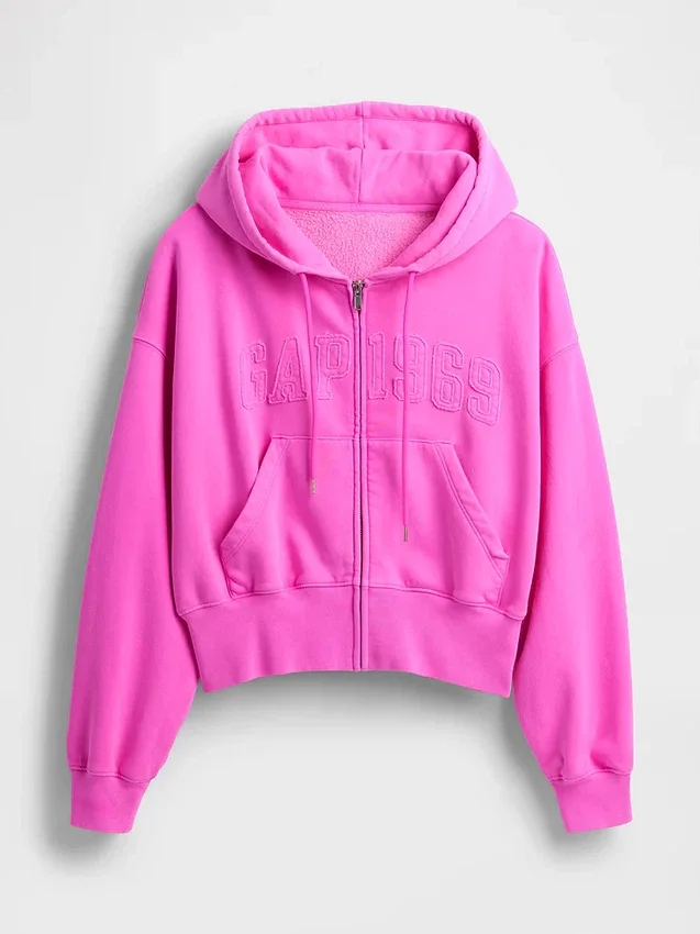 Sudadera con capucha y cremallera «Vintagesoft 1969 Logo»