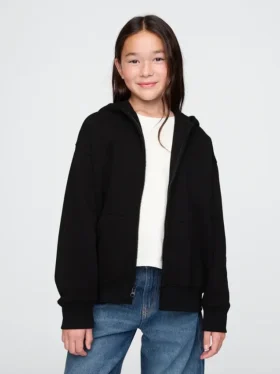 Sudadera con capucha y cremallera Vintagesoft para niños