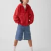 Sudadera con capucha y cremallera «Vintagesoft Relaxed Logo» para niños