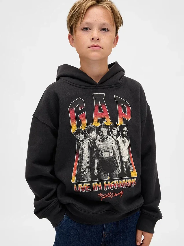 Sudadera con capucha y estampado de «Stranger Things» para niños, de la colección Vintagesoft