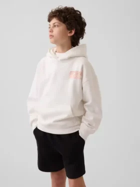 Sudadera con capucha y estampado gráfico «Vintagesoft» para niños