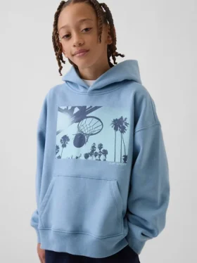 Sudadera con capucha y estampado gráfico «Vintagesoft» para niños
