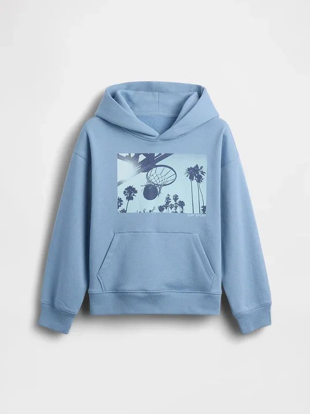 Sudadera con capucha y estampado gráfico «Vintagesoft» para niños