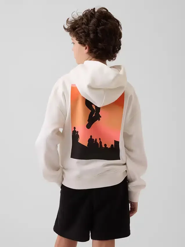 Sudadera con capucha y estampado gráfico «Vintagesoft» para niños