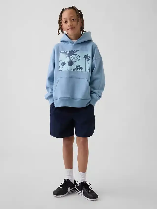 Sudadera con capucha y estampado gráfico «Vintagesoft» para niños