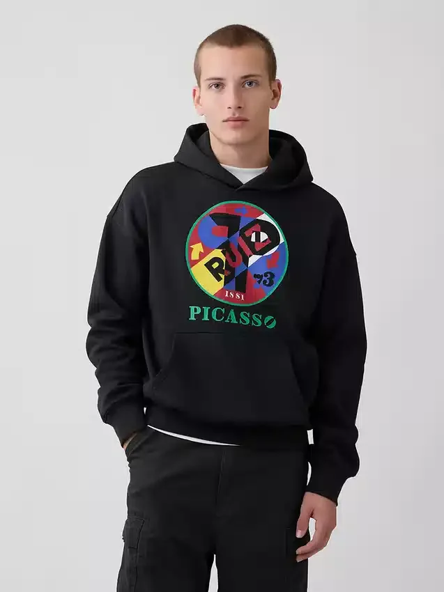 Sudadera con capucha y estampado «Vintagesoft» de Robert Indiana