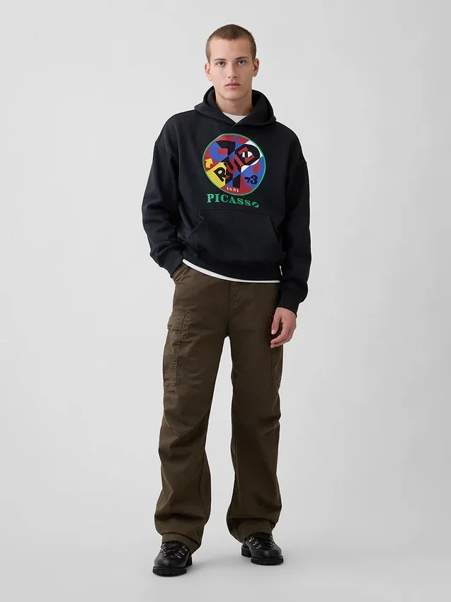 Sudadera con capucha y estampado «Vintagesoft» de Robert Indiana