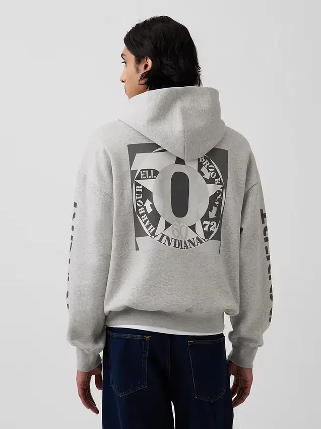 Sudadera con capucha y estampado «Vintagesoft» de Robert Indiana