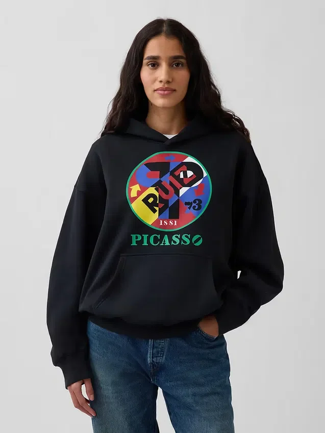 Sudadera con capucha y estampado «Vintagesoft» de Robert Indiana