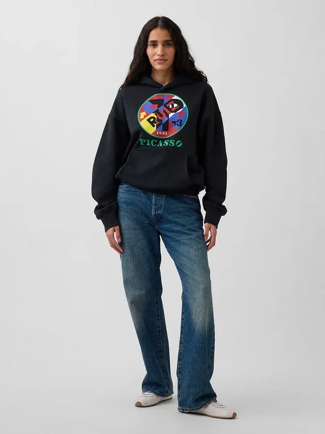 Sudadera con capucha y estampado «Vintagesoft» de Robert Indiana