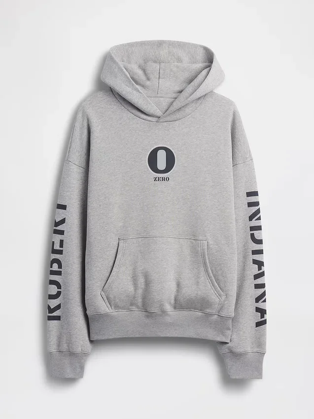 Sudadera con capucha y estampado «Vintagesoft» de Robert Indiana