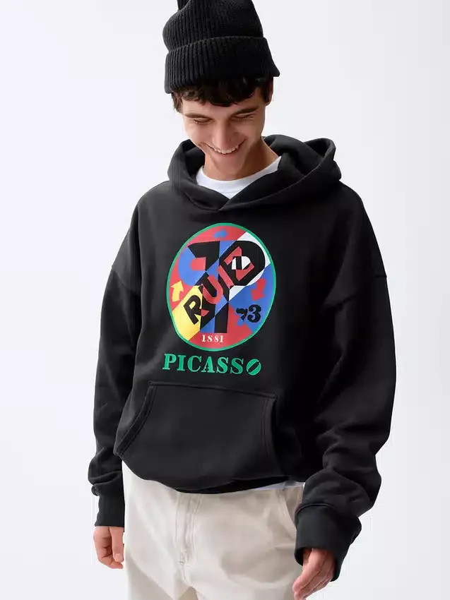 Sudadera con capucha y estampado «Vintagesoft» de Robert Indiana