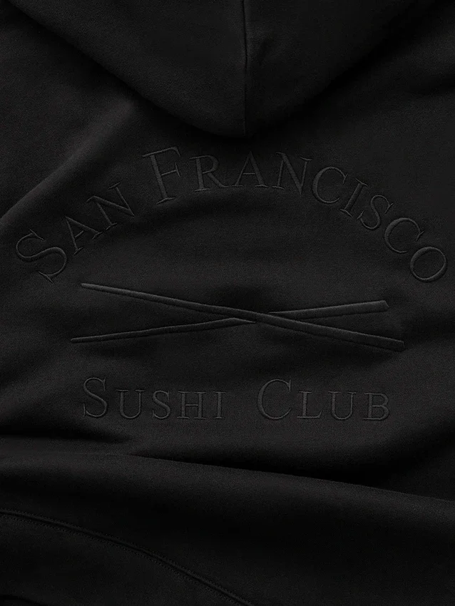 Sudadera con capucha y logotipo Gap × Sushi Club de tejido grueso