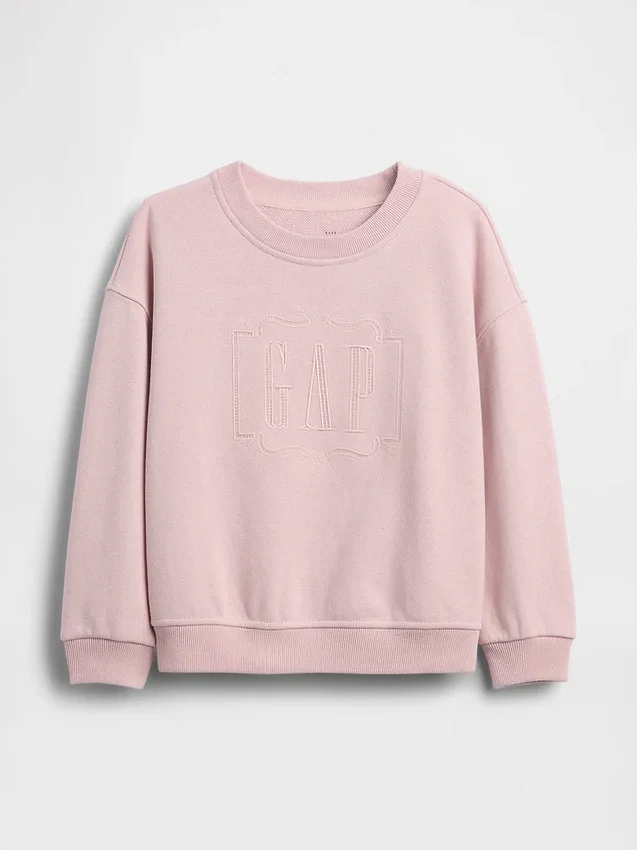 Sudadera con logotipo bordado de felpa Vintagesoft para Bebé y Niño