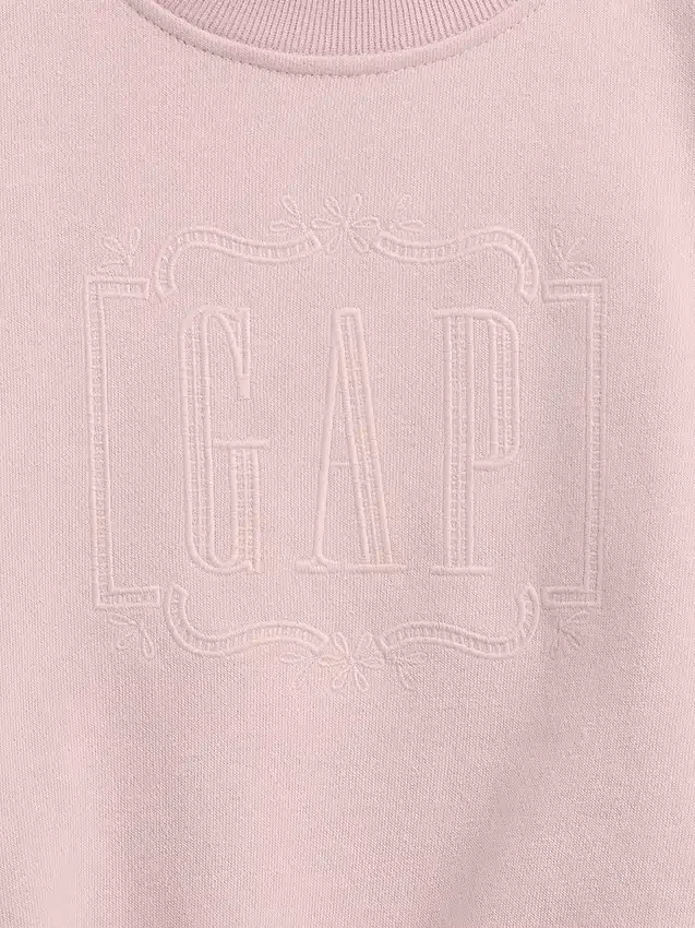 Sudadera con logotipo bordado de felpa Vintagesoft para Bebé y Niño