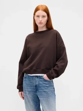 Sudadera de cuello redondo con corte en cuña Vintagesoft