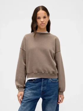 Sudadera de cuello redondo con corte en cuña Vintagesoft