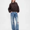 Sudadera de cuello redondo con corte en cuña Vintagesoft