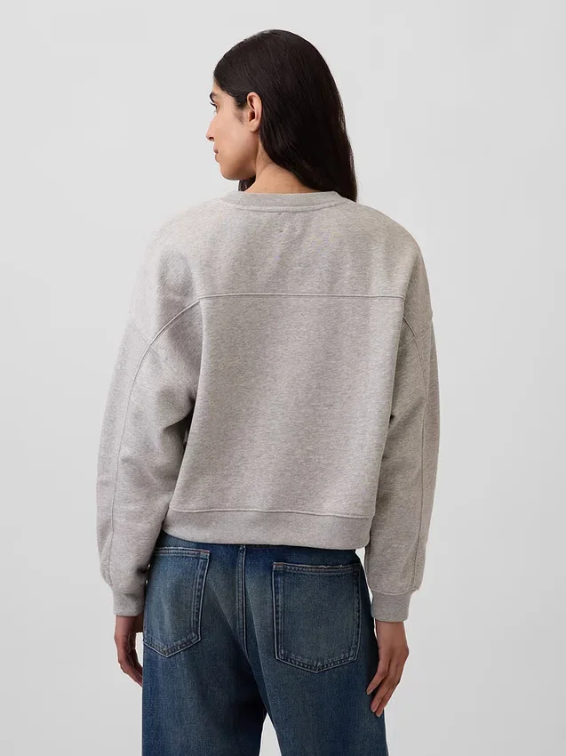 Sudadera de cuello redondo con corte en cuña Vintagesoft