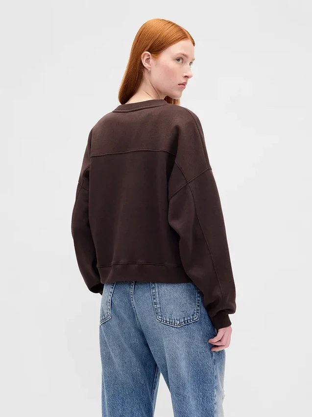 Sudadera de cuello redondo con corte en cuña Vintagesoft