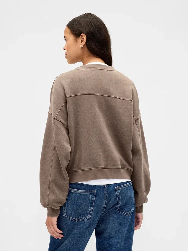 Sudadera de cuello redondo con corte en cuña Vintagesoft