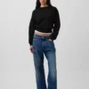 Sudadera de cuello redondo con corte en cuña Vintagesoft