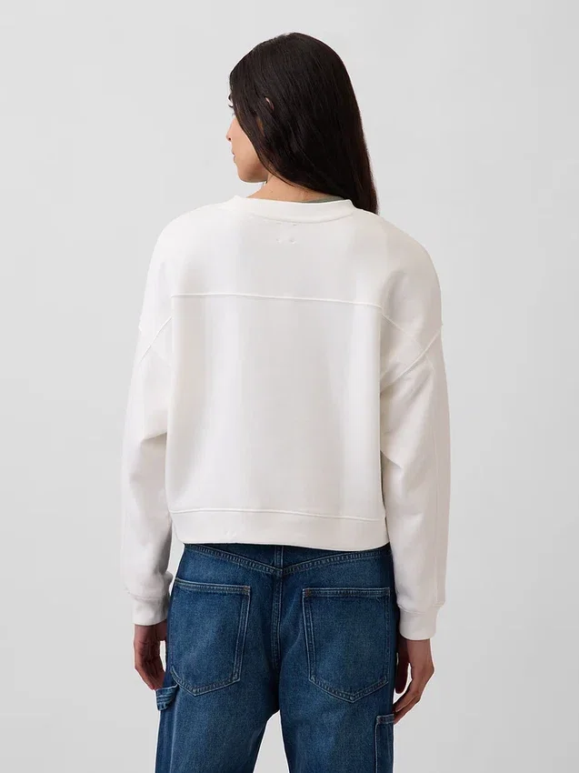 Sudadera de cuello redondo con corte en cuña Vintagesoft