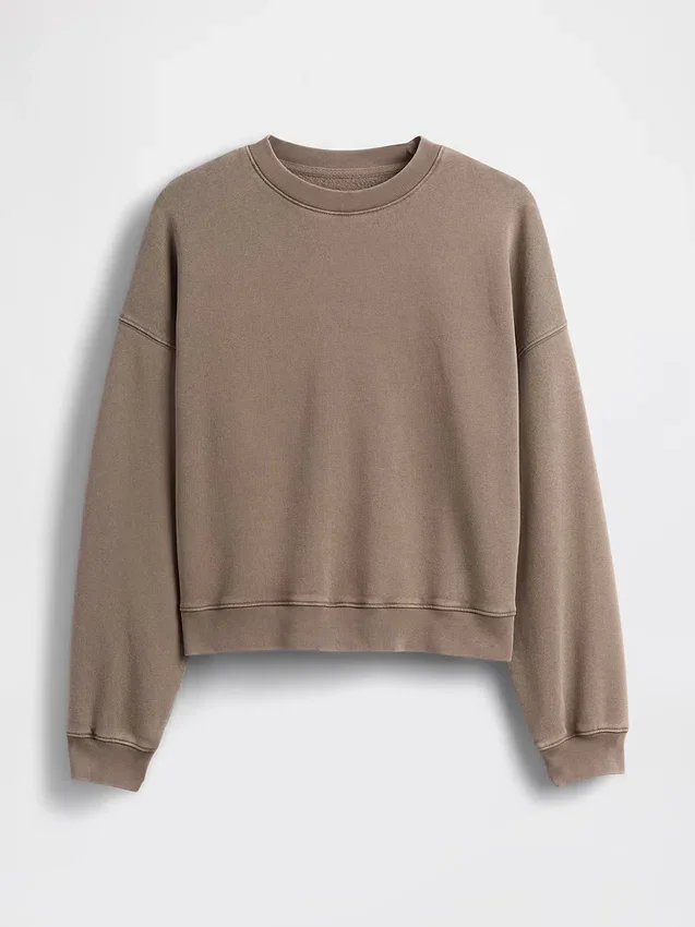 Sudadera de cuello redondo con corte en cuña Vintagesoft