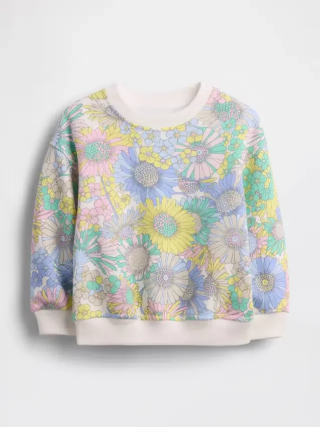 Sudadera de felpa Vintagesoft con estampado floral para Bebé y Niño