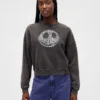 Sudadera gruesa con calaveras de GAP × Disney «Pesadilla antes de Navidad» de Tim Burton