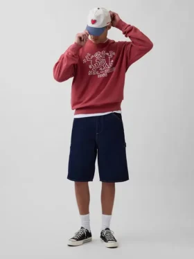 Sudadera gruesa con logotipo de Keith Haring