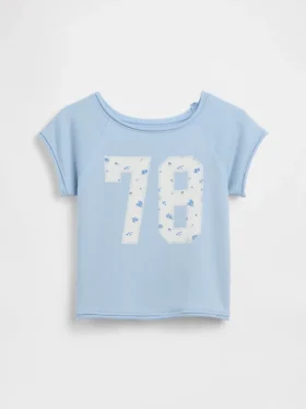 Sudadera infantil de felpa Vintagesoft con cuello raglán y estampado