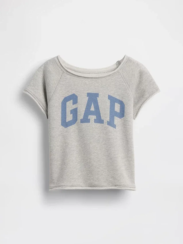 Sudadera infantil de felpa Vintagesoft con cuello raglán y estampado