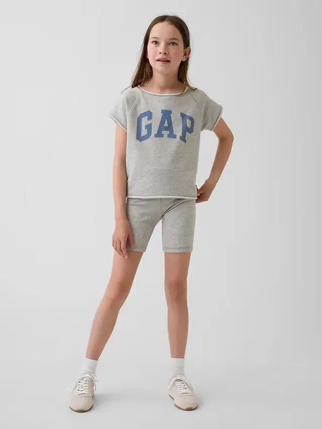 Sudadera infantil de felpa Vintagesoft con cuello raglán y estampado
