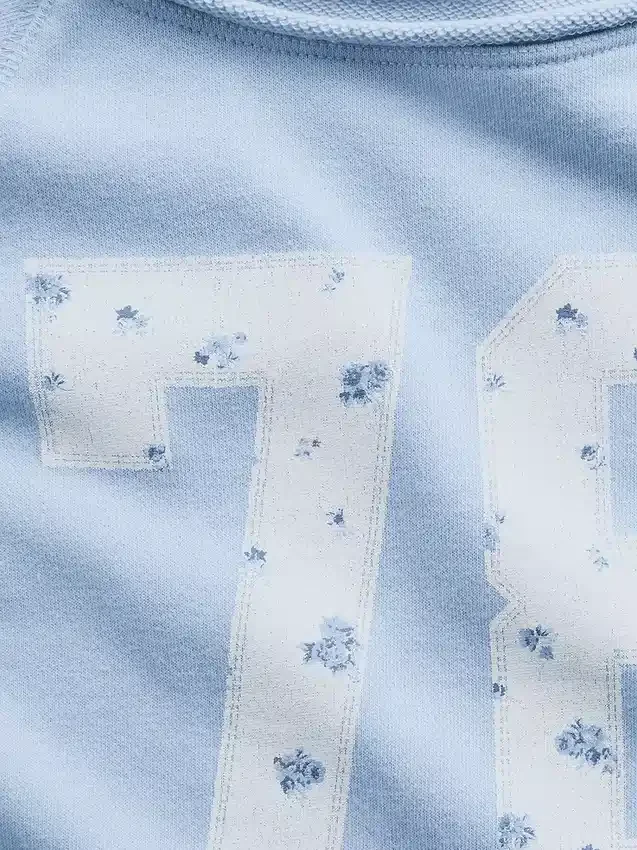 Sudadera infantil de felpa Vintagesoft con cuello raglán y estampado
