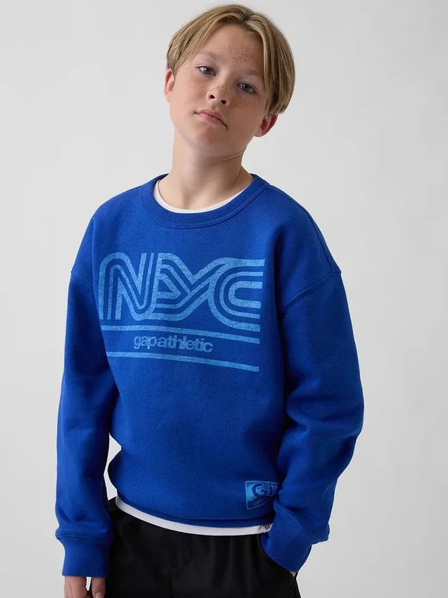 Sudadera infantil holgada con estampado