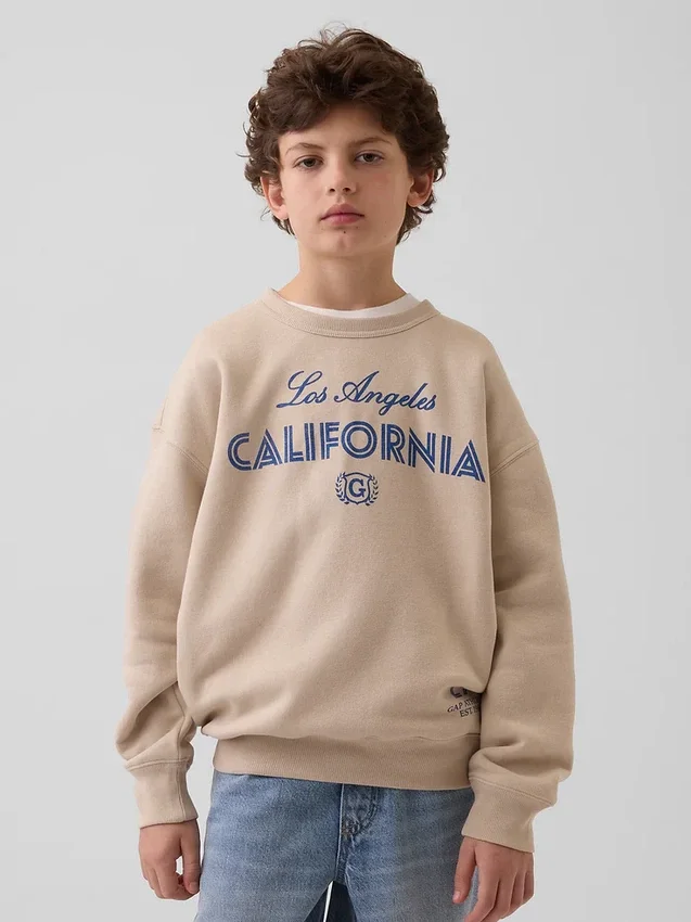 Sudadera infantil holgada con estampado